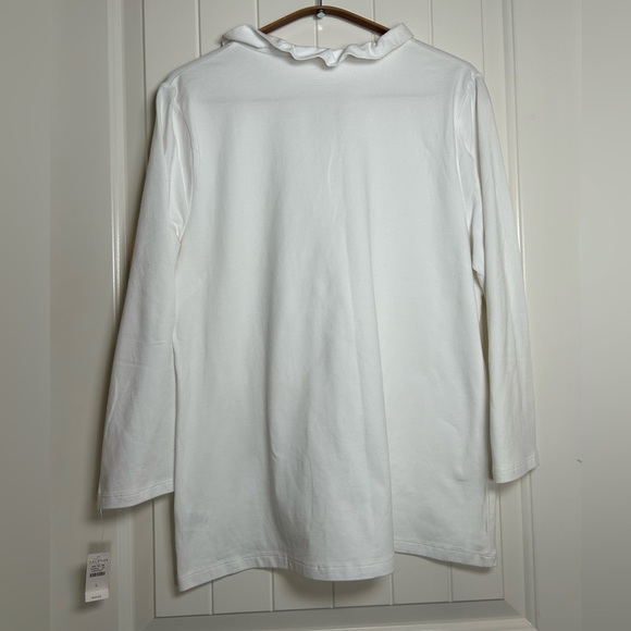 Talbots Women's White Long Sleeve Top. Size Large. - Picture 2 of 7
